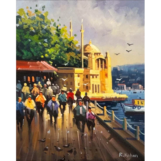 Ortaköy Çarşısında Yağlı Boya Tablosu