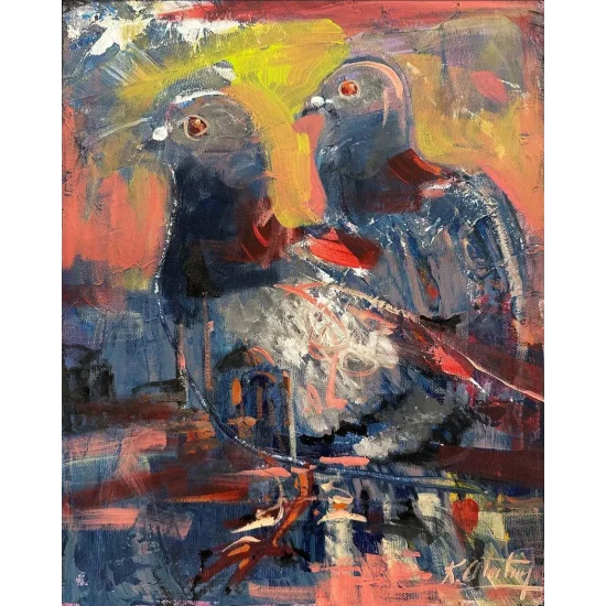 Liberated Doves Oil Painting