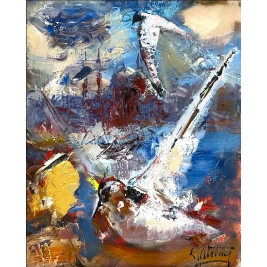 Özgürlüğe Dokunuş Yağlı Boya Tablosu