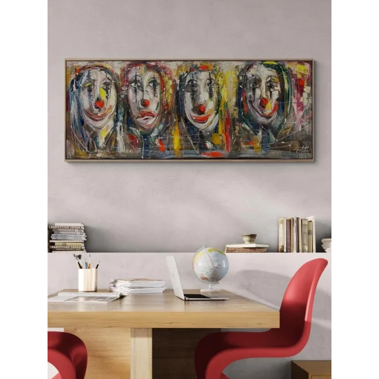 Clown Faces Oil Painting