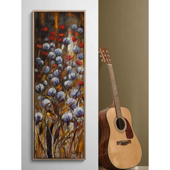 Pamuk Tarlasında Sessizlik Yağlı Boya Tablosu