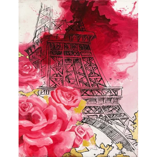 Pariste Aşk Yağlı Boya Tablosu