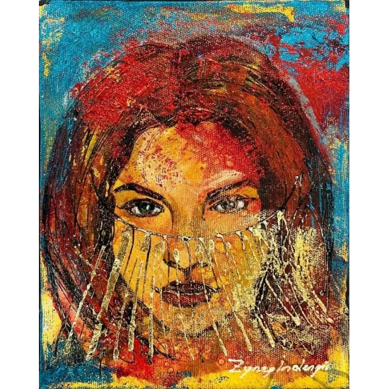 Beauty Behind the Veil Oil Painting