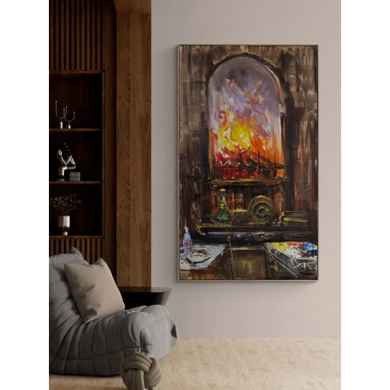 Pencere Önünde Gün Yağlı Boya Tablosu