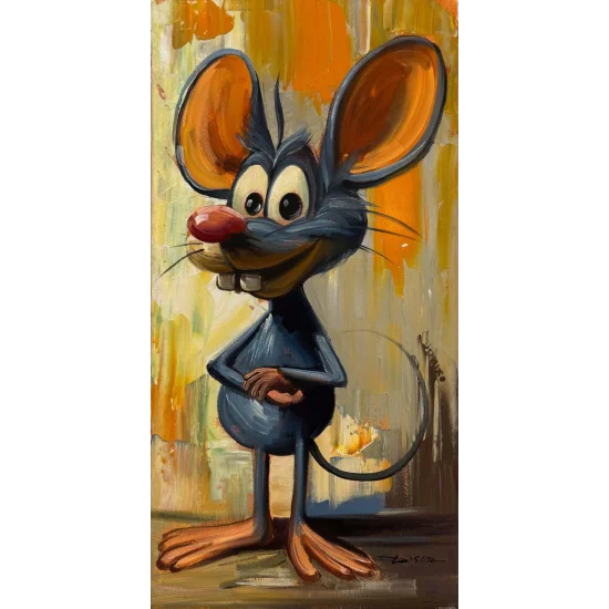 Cheese Hunter Oil Painting