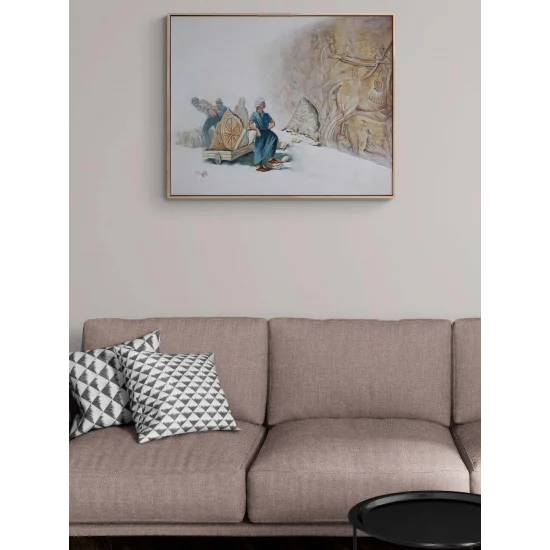 Piramitte Çalışmak Yağlı Boya Tablosu