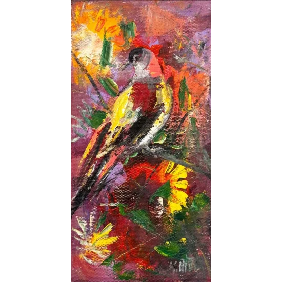 The Colorful Bird Oil Painting