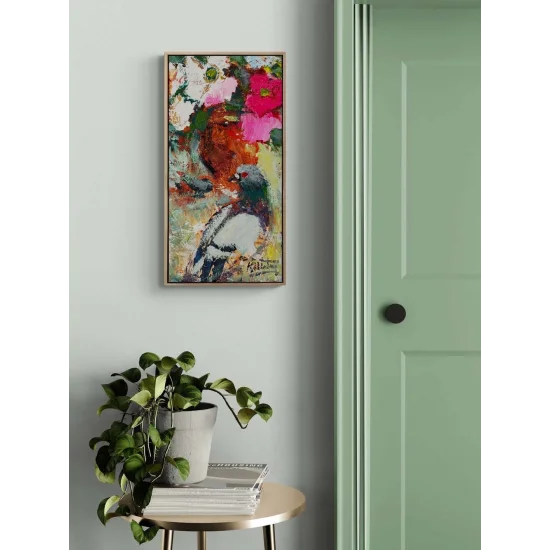 Renklerde Güvercin Yağlı Boya Tablosu