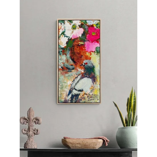 Renklerde Güvercin Yağlı Boya Tablosu