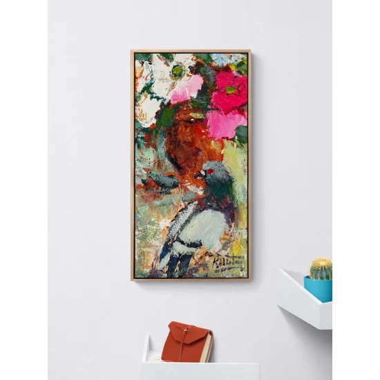 Renklerde Güvercin Yağlı Boya Tablosu