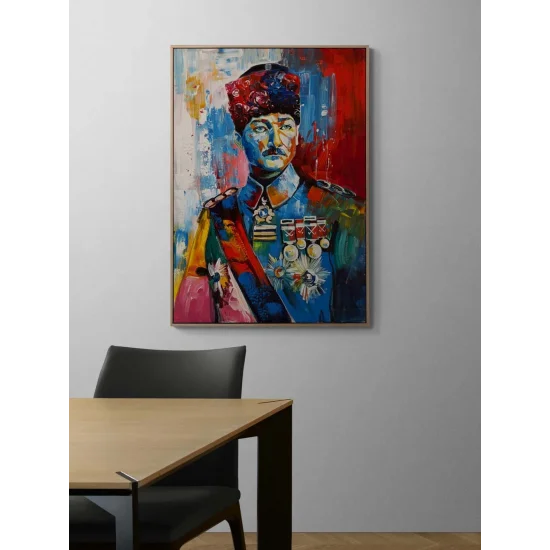 Renklerde Mustafa Kemal Yağlı Boya Tablosu