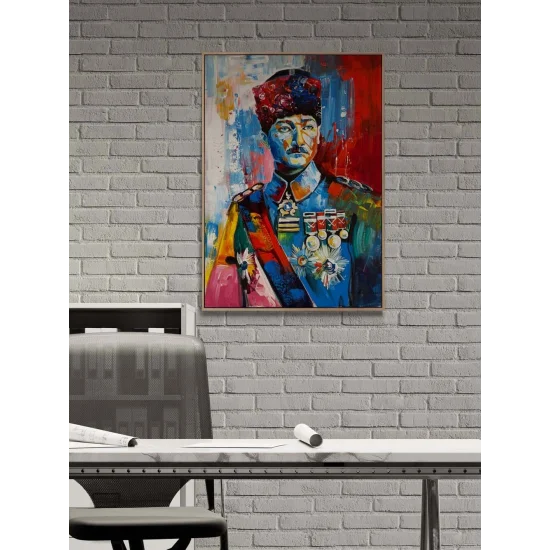 Renklerde Mustafa Kemal Yağlı Boya Tablosu