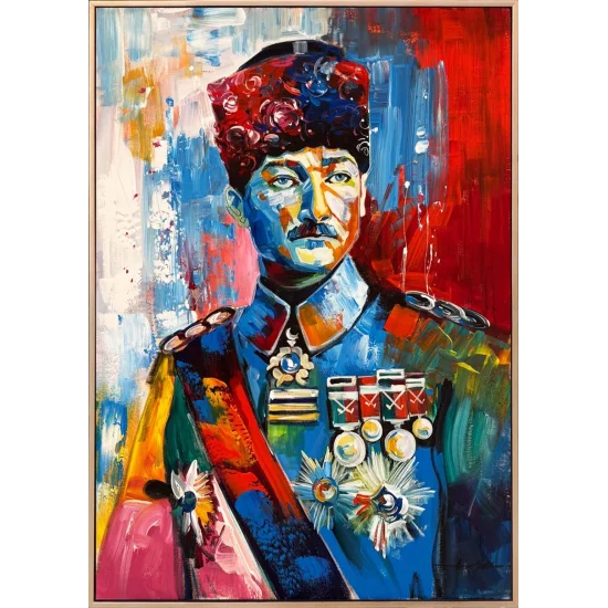 Renklerde Mustafa Kemal Yağlı Boya Tablosu