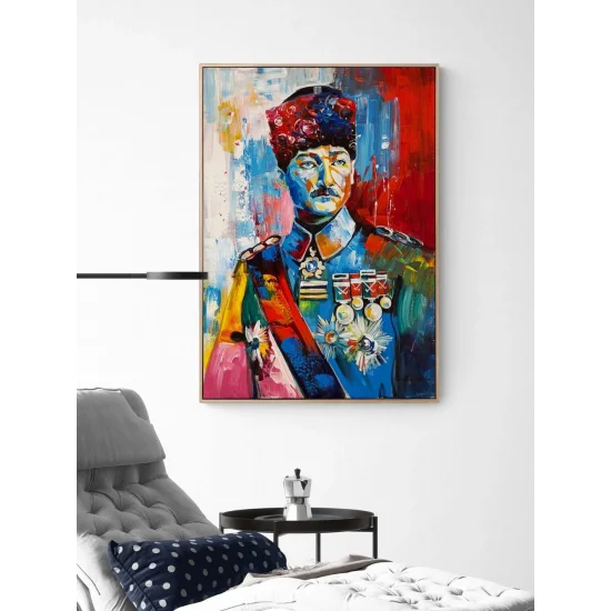 Renklerde Mustafa Kemal Yağlı Boya Tablosu