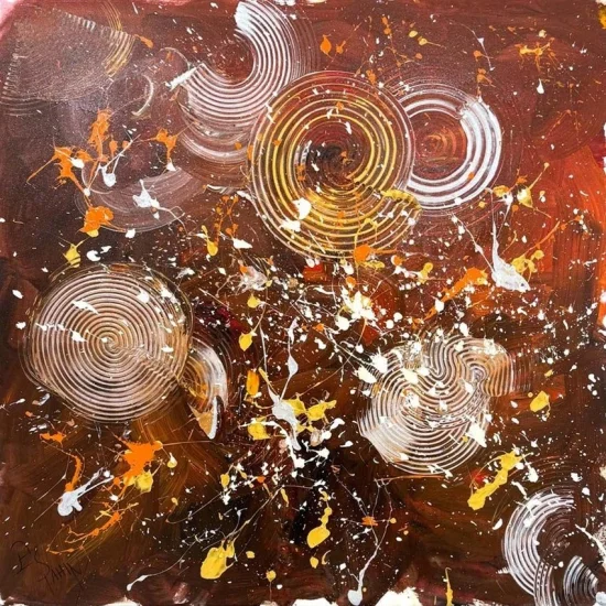 Fire of Colors Oil Painting