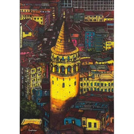 Renklerin Galata’sı Yağlı Boya Tablosu