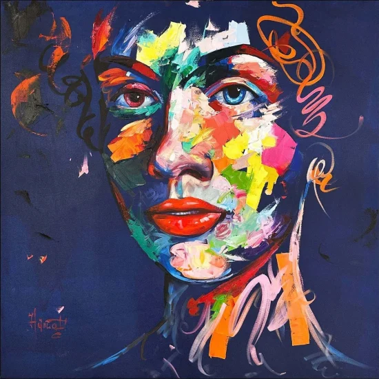 The Woman in the Colors Oil Painting