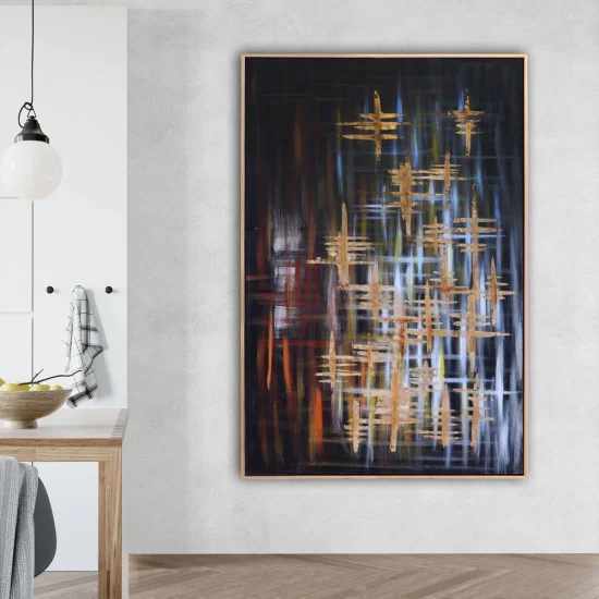 Renklerin Ritimi Siparişe Özel Soyut Yağlı Boya Tablo