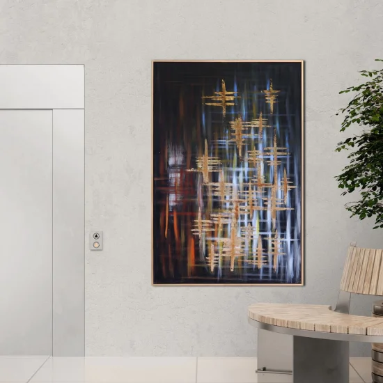 Renklerin Ritimi Siparişe Özel Soyut Yağlı Boya Tablo