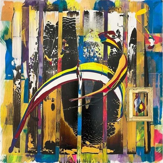 Renklerin Sarmalı Yağlı Boya Tablosu