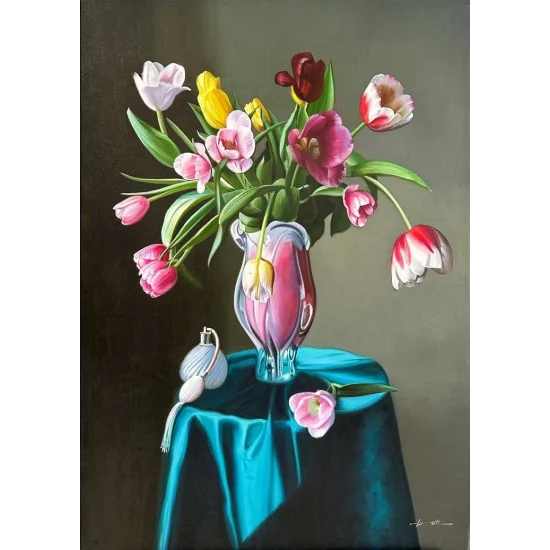 The Magic of Colorful Flowers Oil Painting