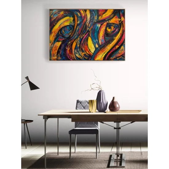 Renkli Düşler Melodisi Yağlı Boya Tablosu