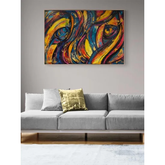 Renkli Düşler Melodisi Yağlı Boya Tablosu