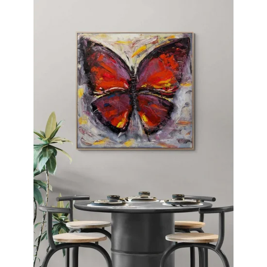 Colorful Butterfly Adventure Oil Painting | Simurg Art Gallery