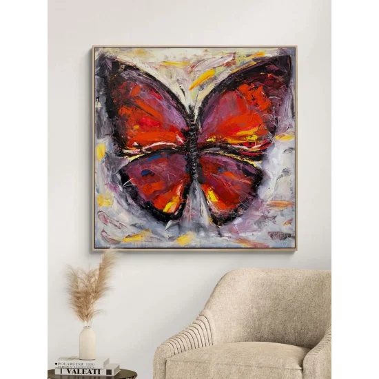 Colorful Butterfly Adventure Oil Painting | Simurg Art Gallery