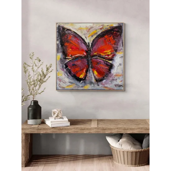Colorful Butterfly Adventure Oil Painting | Simurg Art Gallery