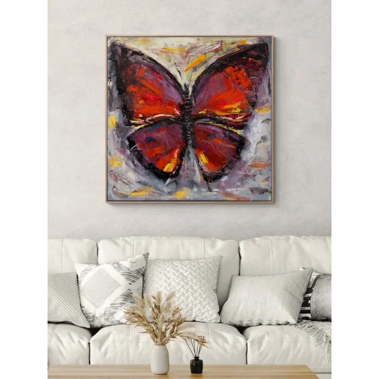 Colorful Butterfly Adventure Oil Painting | Simurg Art Gallery