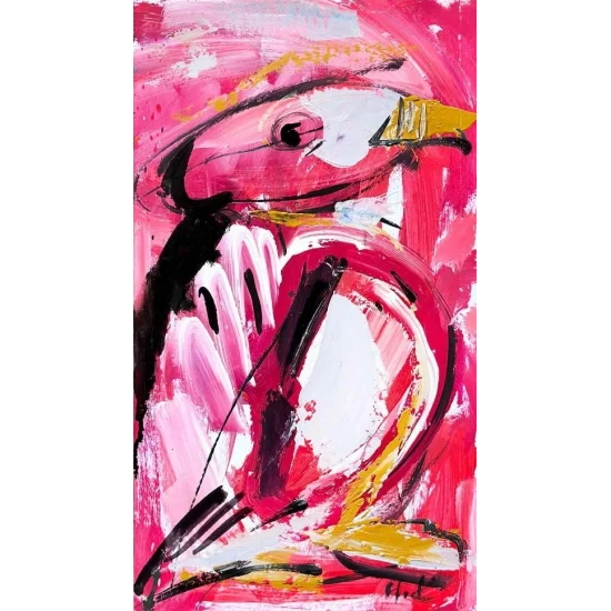 Colorful Birds Oil Painting