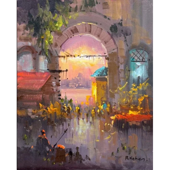 Colorful Streets Oil Painting