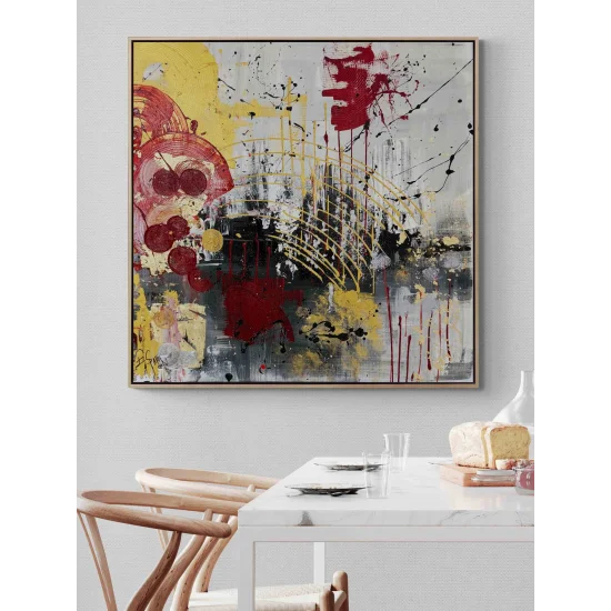 Ritmik Dağılma Yağlı Boya Tablosu