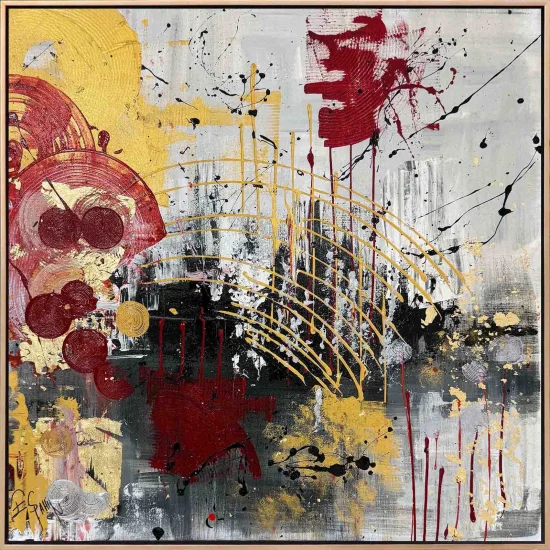 Ritmik Dağılma Yağlı Boya Tablosu