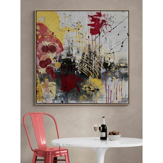 Ritmik Dağılma Yağlı Boya Tablosu