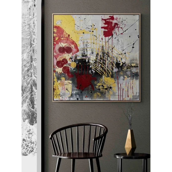 Ritmik Dağılma Yağlı Boya Tablosu