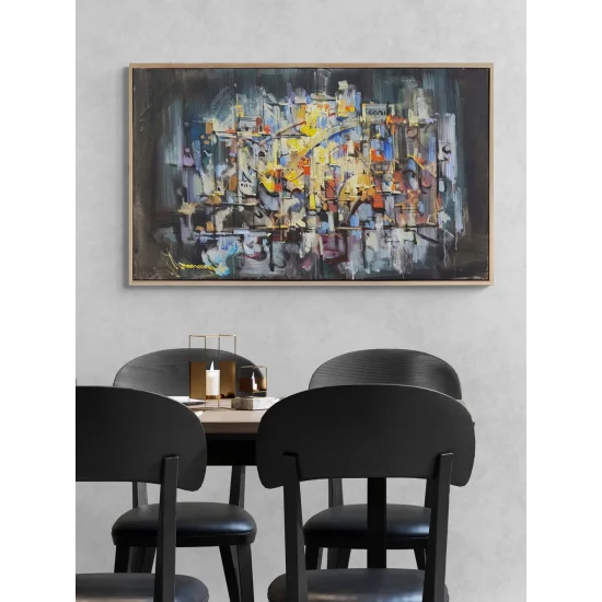 Ritmik Nesneler Yağlı Boya Tablosu