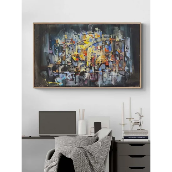 Ritmik Nesneler Yağlı Boya Tablosu