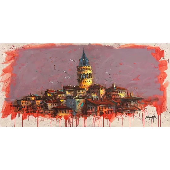 The Wind Stops in Galata Oil Painting