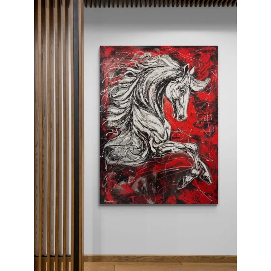 Rüzgarın Atı Yağlı Boya Tablosu