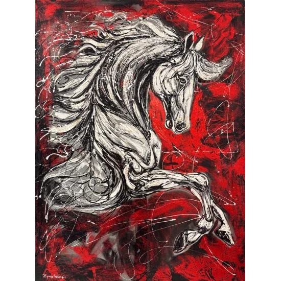 Rüzgarın Atı Yağlı Boya Tablosu