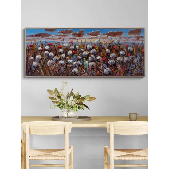 Rüzgarın Topladığı Pamuk Yağlı Boya Tablosu