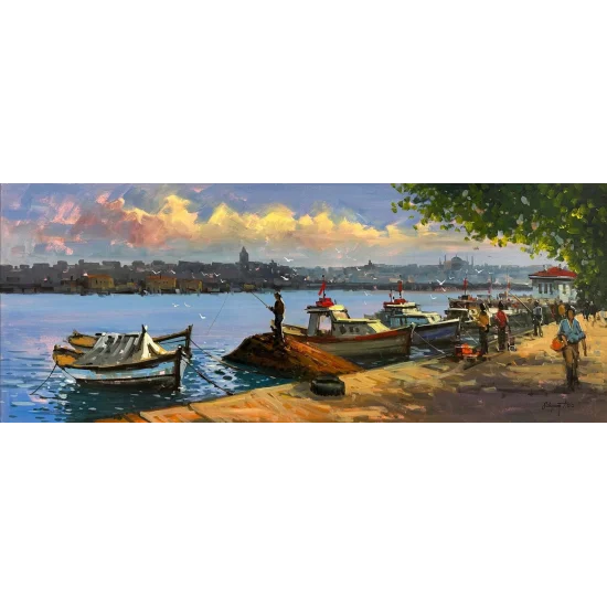 Salacakta Balıkçıları Yağlı Boya Tablosu