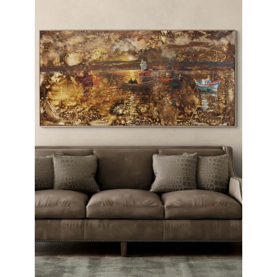 Salacakta Balıkçılar Yağlı Boya Tablosu