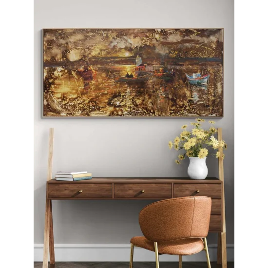 Salacakta Balıkçılar Yağlı Boya Tablosu