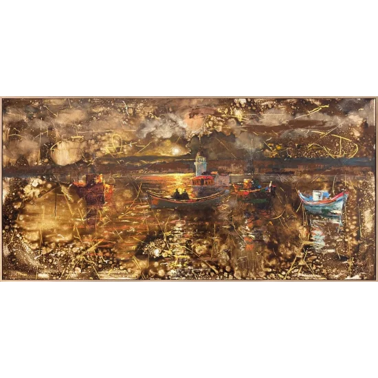 Salacakta Balıkçılar Yağlı Boya Tablosu