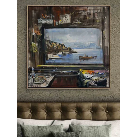 Sanatın İçinde Yağlı Boya Tablosu