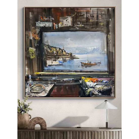 Sanatın İçinde Yağlı Boya Tablosu