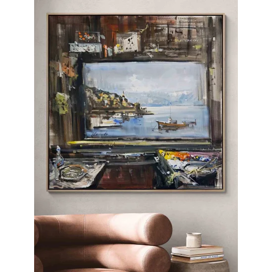 Sanatın İçinde Yağlı Boya Tablosu